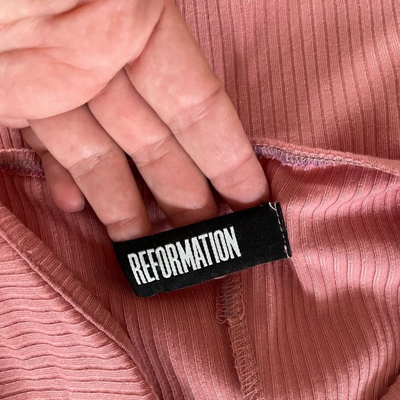 Pink Coral Reformation Dress, size S, like new - Picture 3 of 3